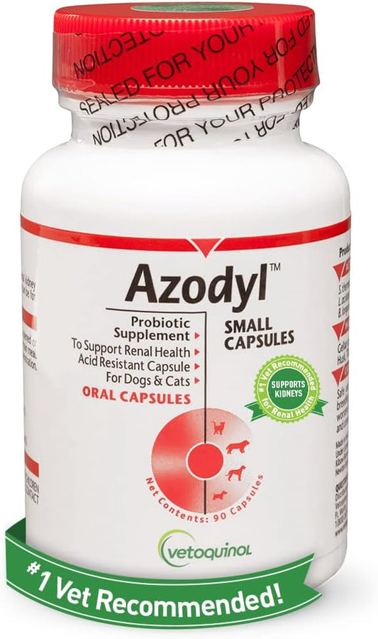 Azodyl Kidney Health Supplement for Dogs & Cats - 90ct Probiotic Pet Wellbeing - Support Kidney Function & Manage Renal Toxins - Renal Care Supplement - Easy-to-Swallow Capsules - BoostGo Australia