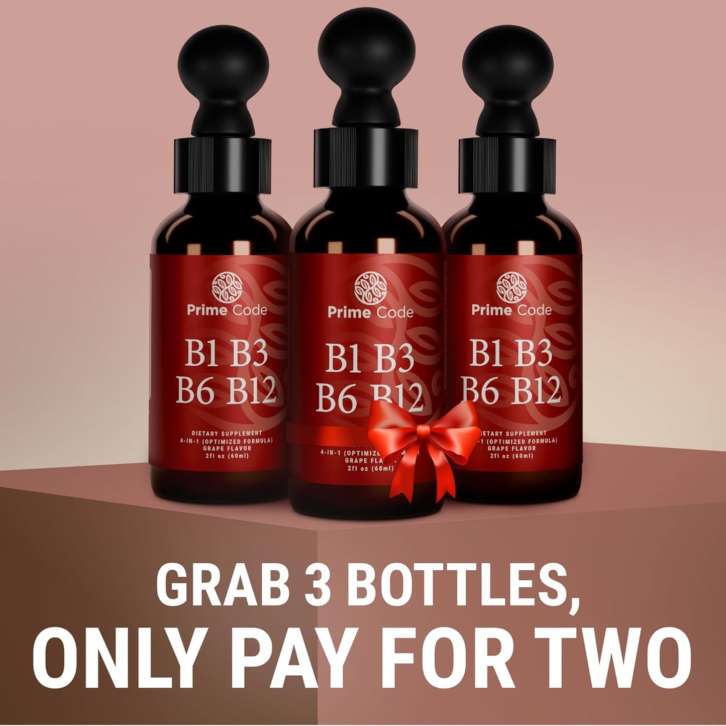 B Complex Liquid Vitamin Drops with Thiamine for Adults - High Absorption Immune Support - Non-GMO Gluten-Free