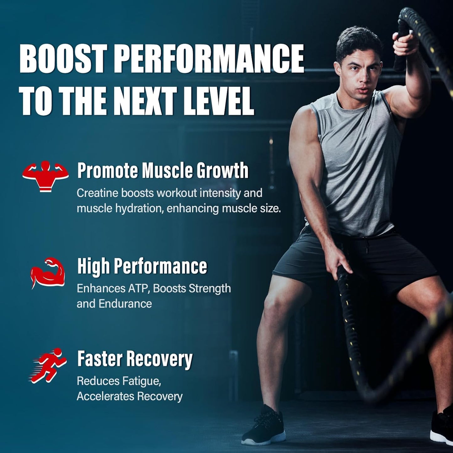 Bageto Creatine Monohydrate Gummies - 5g Muscle Growth & Recovery - Preworkout Vegan Gummies - Strawberry Flavor - 60 Count