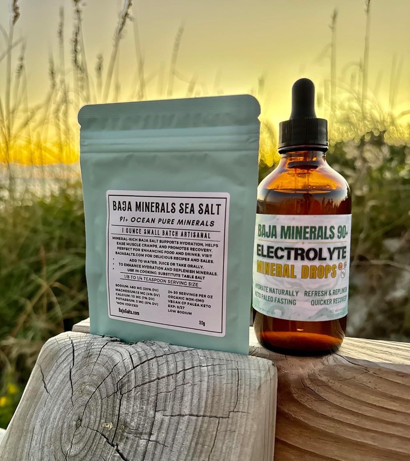 Baja Minerals Electrolyte Drops: 82 Minerals Sea Salt Hydration Solution - Trace Minerals 8 oz Bottle for Keto, Paleo, Fasting - Organic & Kosher Formula with Over 110 Servings