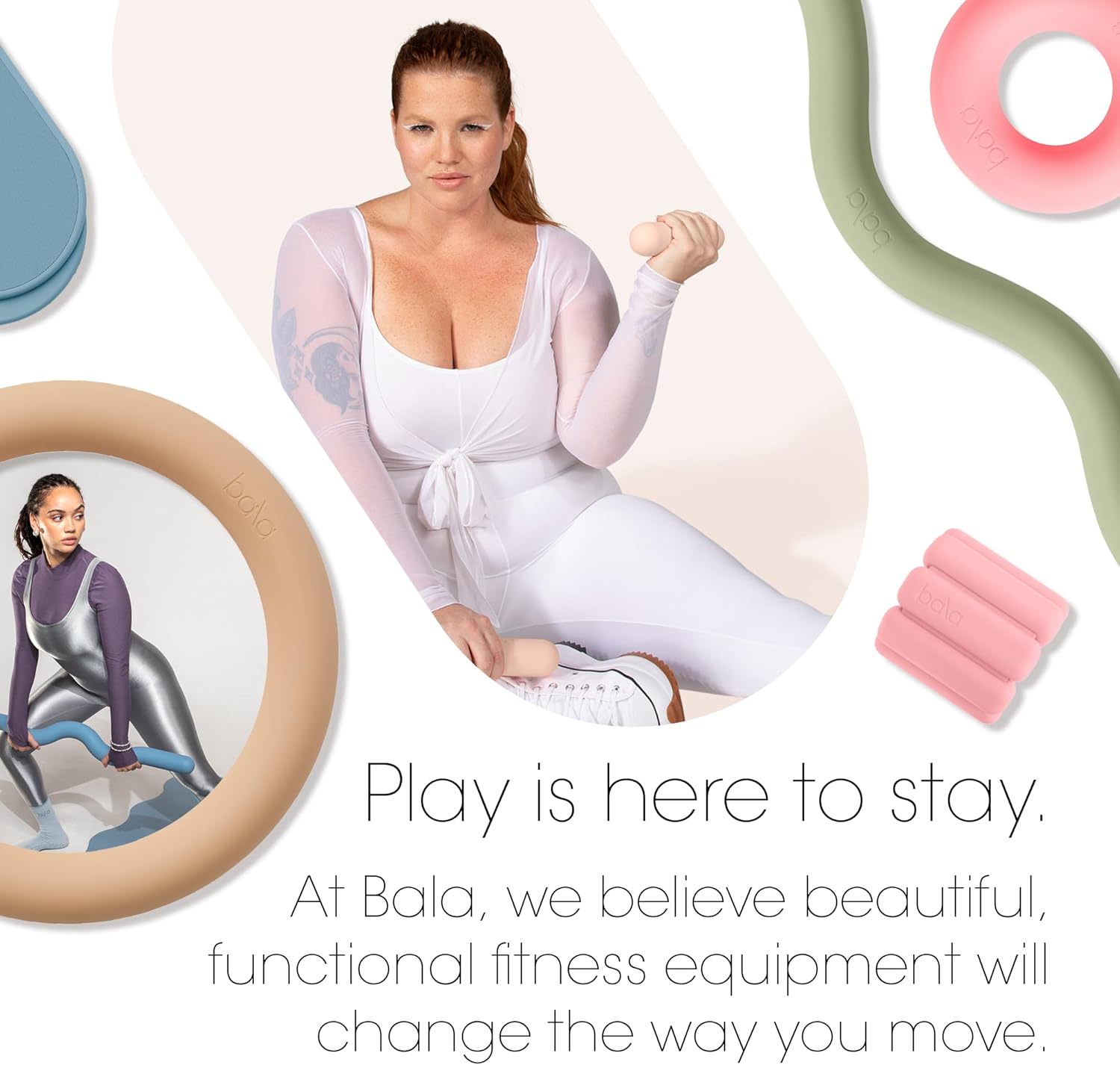 Bala Bars 3lb Dumbbell Set for Strength Training and Aerobics Workouts at Home - Set of 2 Bars for Men and Women