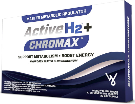 Balance Metabolism & Boost Fitness with Purative Active H2+ Chromax - Hydrogen Water Tablets with Chromium (30 Tablets)