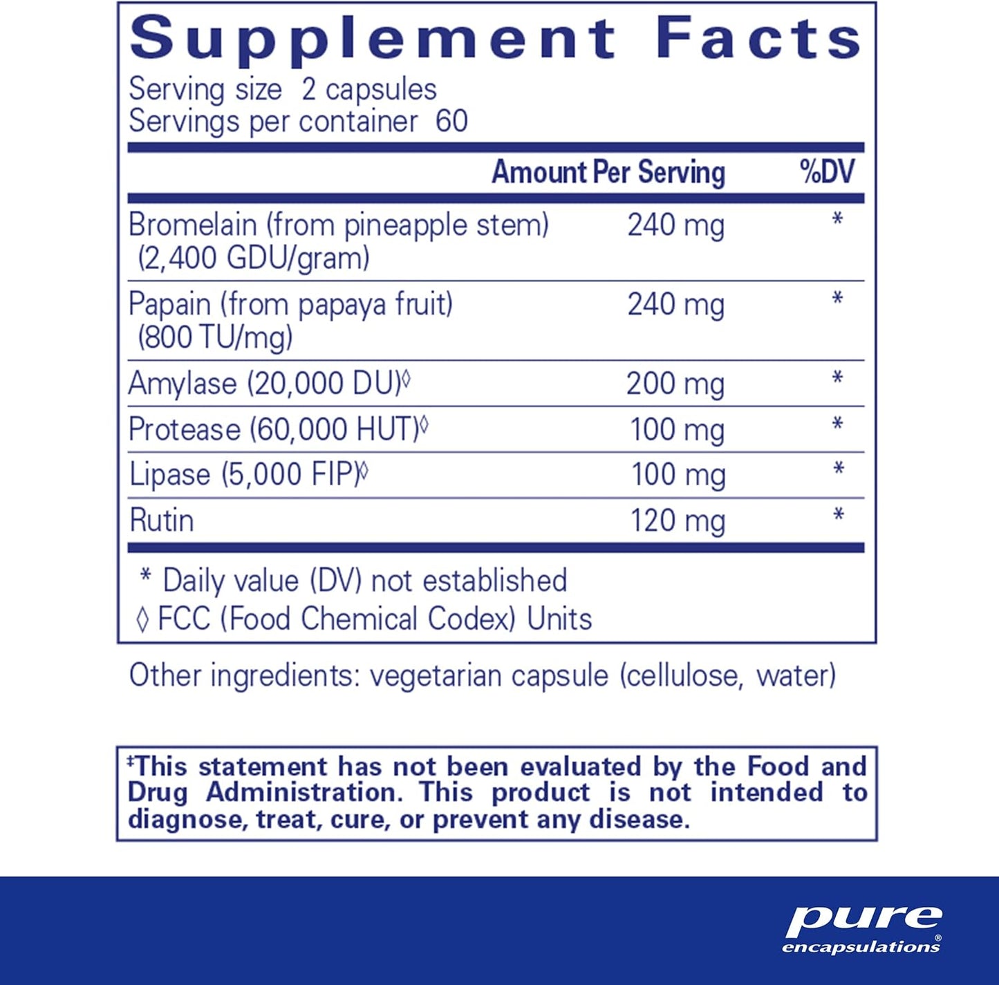 Balanced Plant Enzyme Formula for Joint, Muscle, and Digestive Support - Pure Encapsulations A.I. Enzymes - 120 Capsules