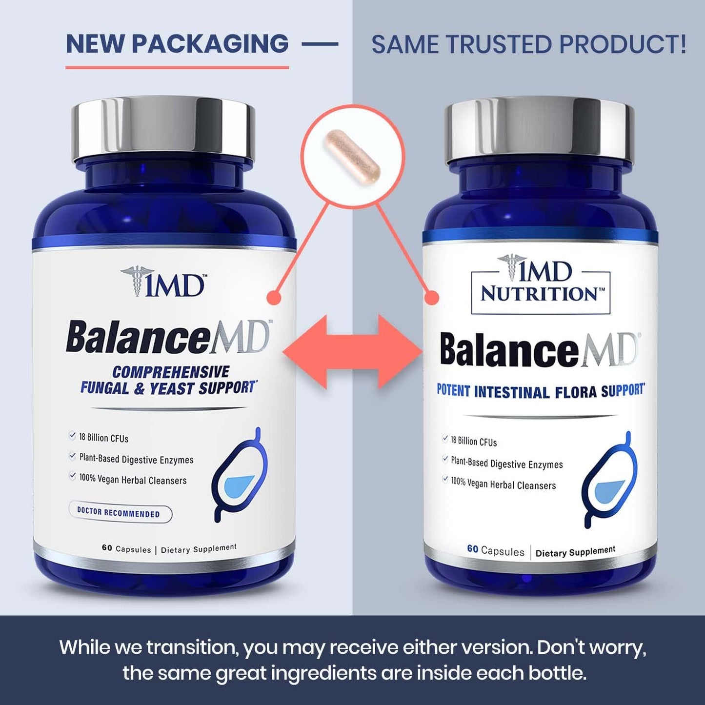 BalanceMD Vaginal Probiotics with Oregano & Caprylic Acid - Supports Digestive Health and Intestinal Flora Balance - 60 Capsules