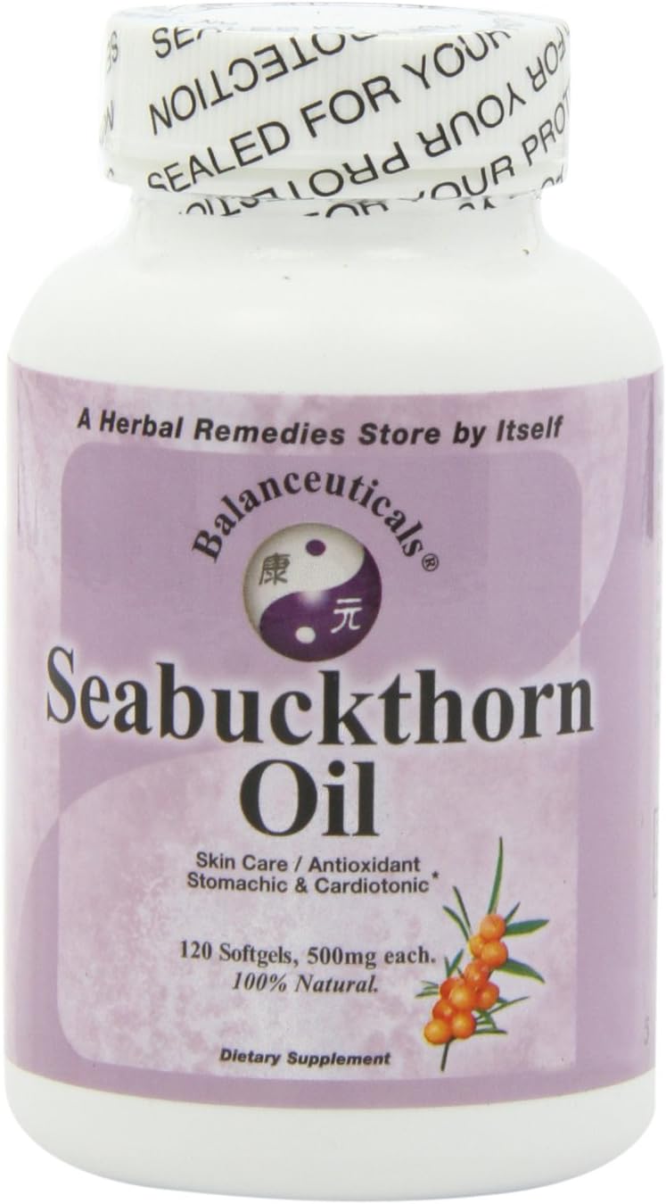 Balanceuticals Seabuckthorn Oil Softgels - High Potency 500mg - 120 Count