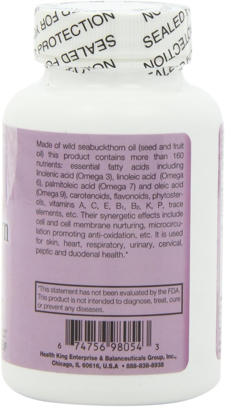 Balanceuticals Seabuckthorn Oil Softgels - High Potency 500mg - 120 Count