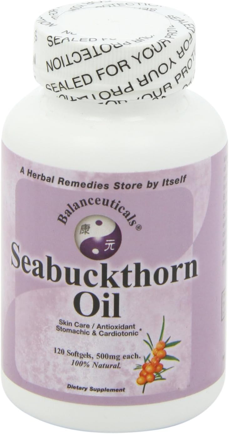 Balanceuticals Seabuckthorn Oil Softgels - High Potency 500mg - 120 Count