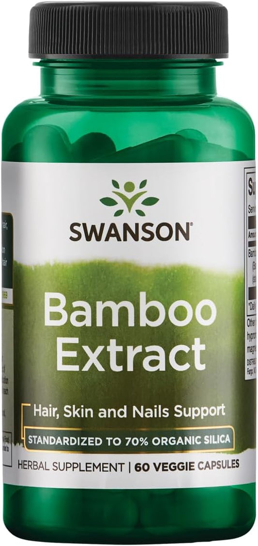 Bamboo Extract for Hair, Nails & Collagen Support - 300mg Silica Supplement (60 Capsules) - BoostGo Australia