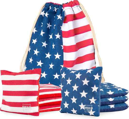 Barcaloo Professional Cornhole Bags Set - 8 Regulation All-Weather Double Sided Bean Bags for Pro Cornhole Game