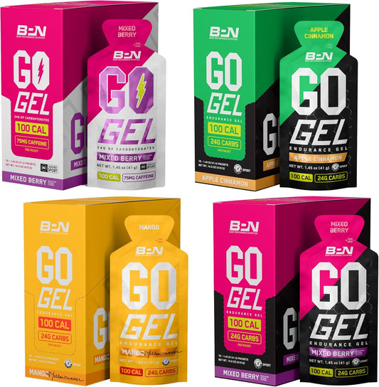 BARE PERFORMANCE NUTRITION BPN Go Gel Mega Variety Pack - Ultimate Bundle for Endurance Athletes