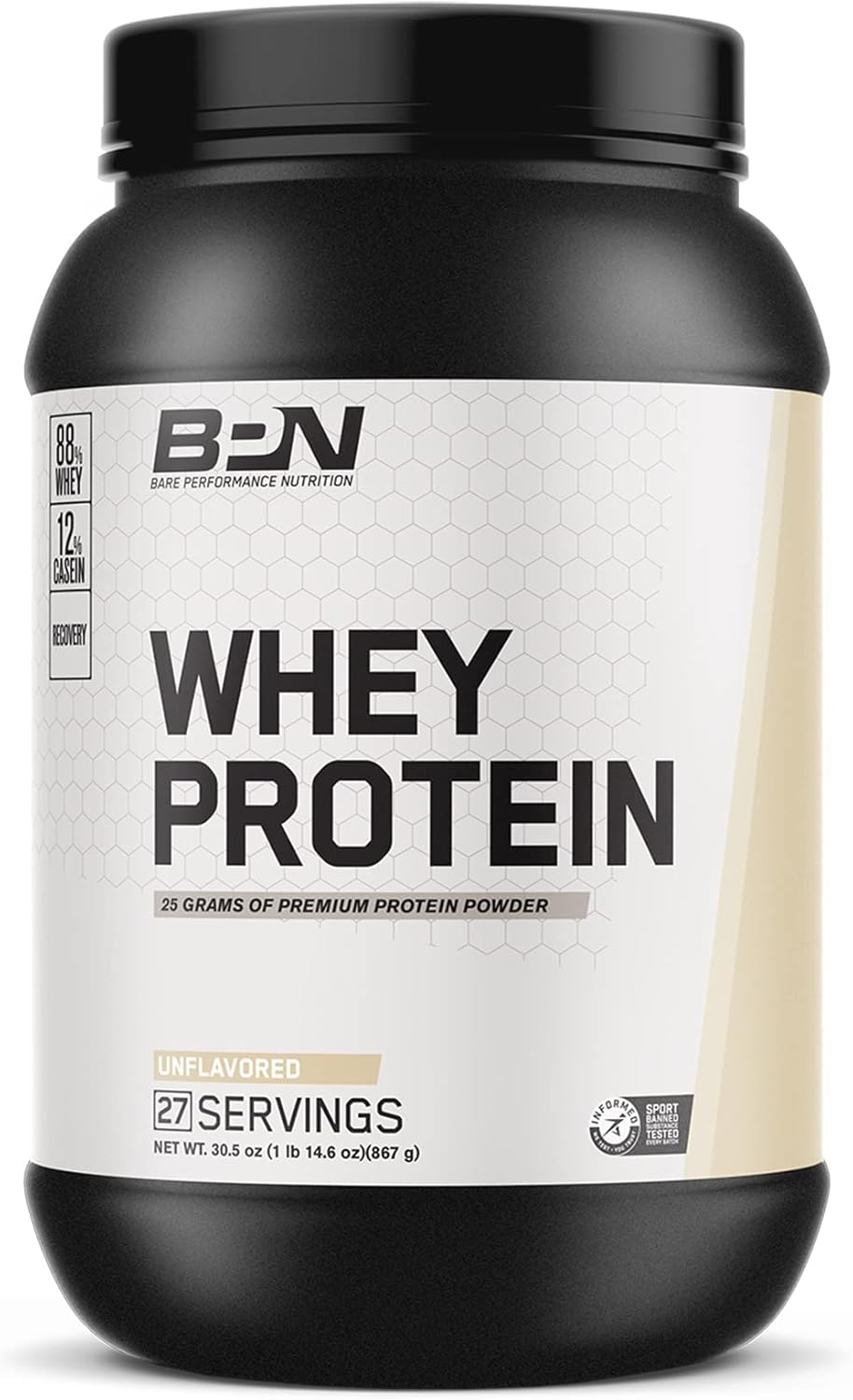 Bare Performance Nutrition BPN Unflavored Whey Protein with Creatine Bundle