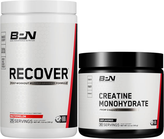Bare Performance Nutrition Recover & Creatine Monohydrate Bundle - 30 Servings