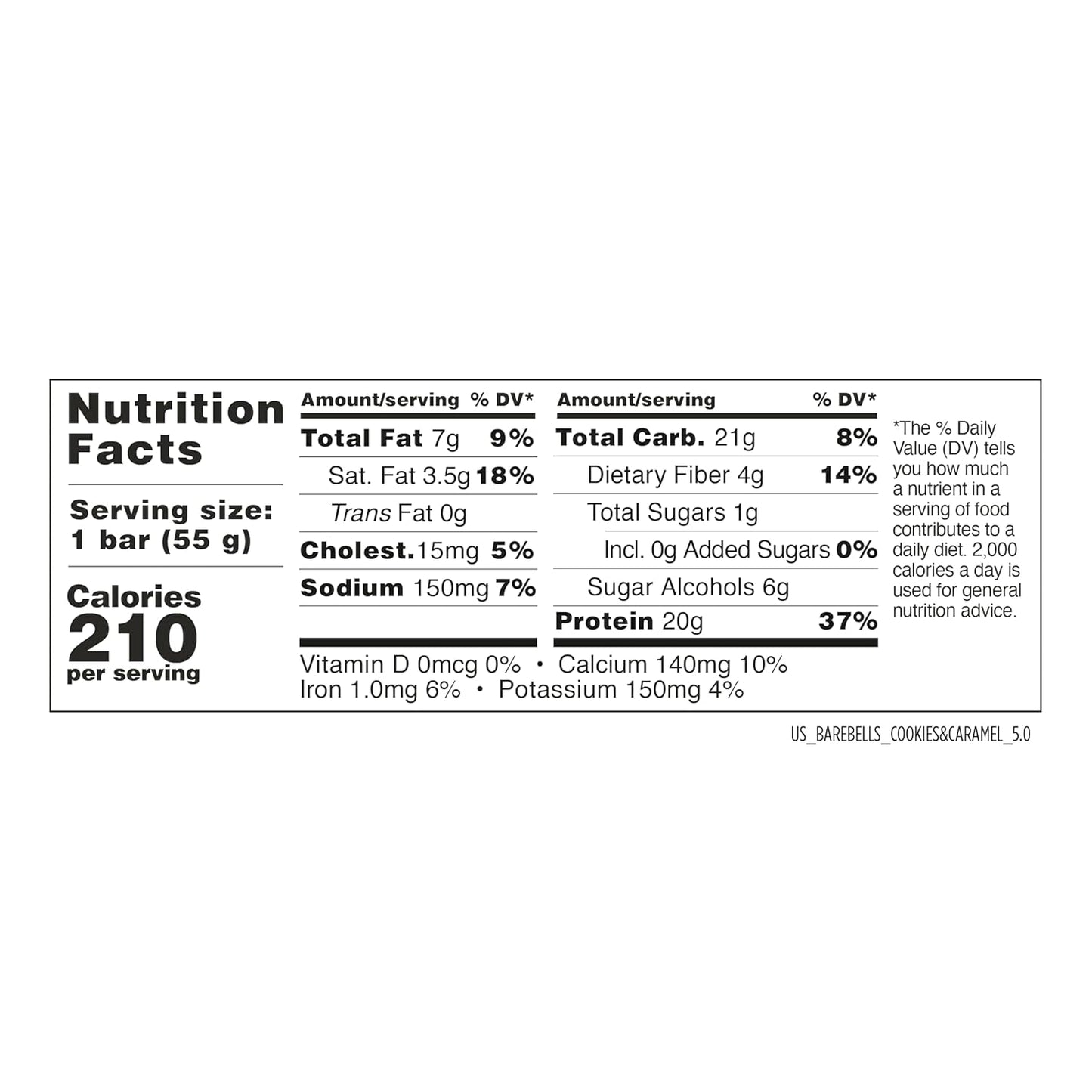 Barebells Cookies and Caramel Protein Bars - 12 Count, 20g High Protein Treats with 1g Sugar - Chocolate Nutrition Bar for Breakfast or Post-Workout