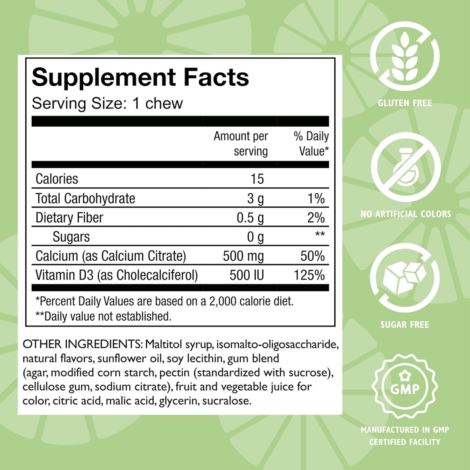 Bariatric 500mg Calcium Citrate Soft Chews with Vitamin D3 for Gastric Bypass - Strawberry Banana, 270 Chews