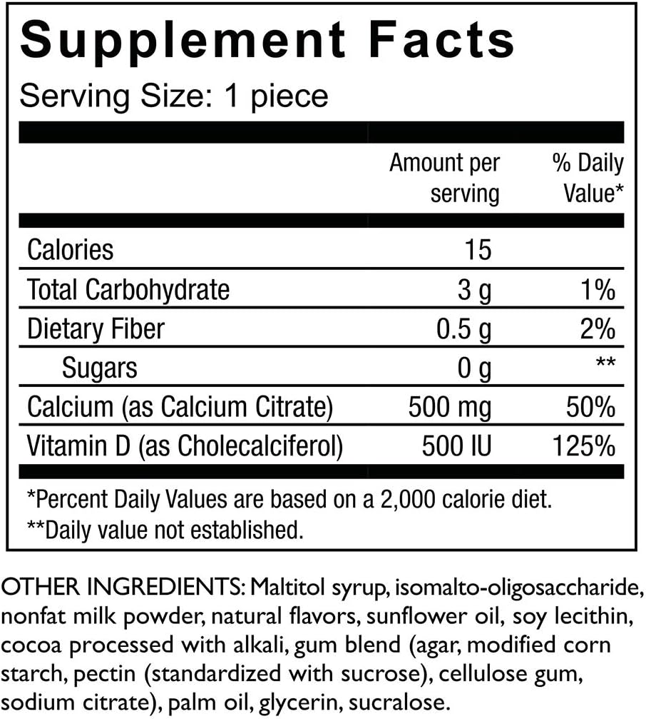 Bariatric 500mg Calcium Citrate Soft Chews with Vitamin D3 for Gastric Bypass - Cafe Mocha Flavor (90 Chews) - BoostGo Australia