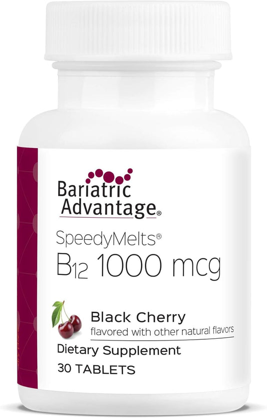 Bariatric Advantage B-12 Speedy Melts: Fast-Melting Vitamin B12 1000 mcg with Folic Acid - Black Cherry, 30 Count