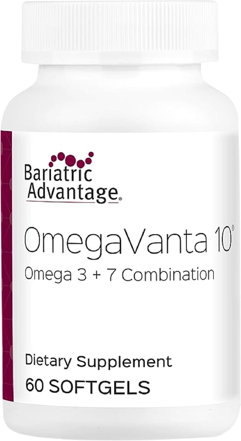 Bariatric Advantage OmegaVanta 10 Omega Fish Oil Softgels - EPA & DHA Enriched - Heart Health Support - Natural Lemon Flavor - 60 Enteric Softgels