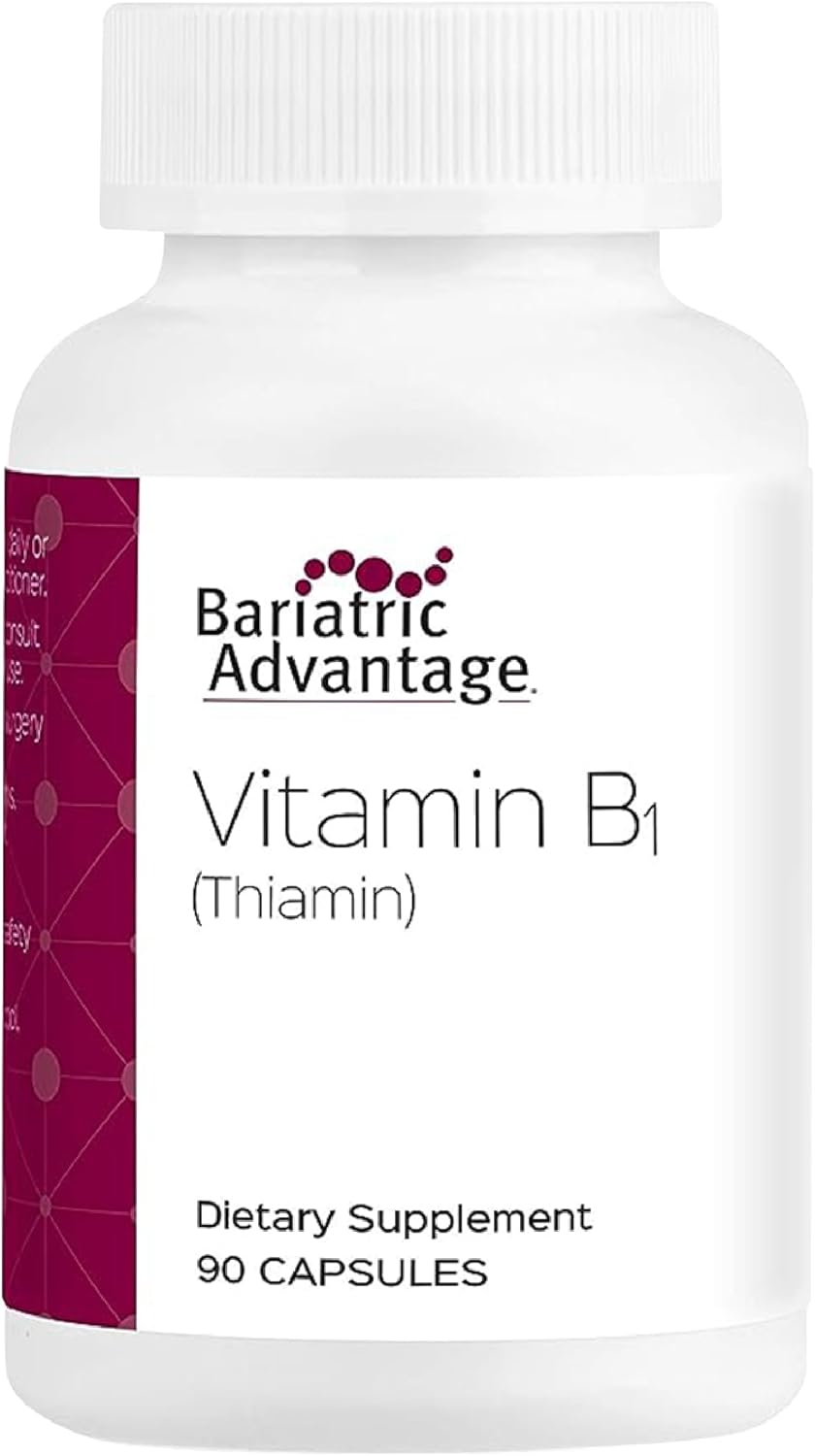 Bariatric Advantage Vitamin B1 Thiamin Mononitrate 100mg - Easy Digestion - Energy Support - 90 Count