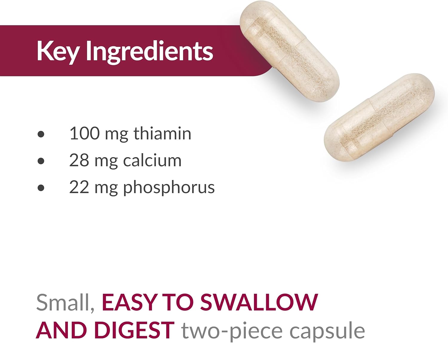 Bariatric Advantage Vitamin B1 Thiamin Mononitrate 100mg - Easy Digestion - Energy Support - 90 Count