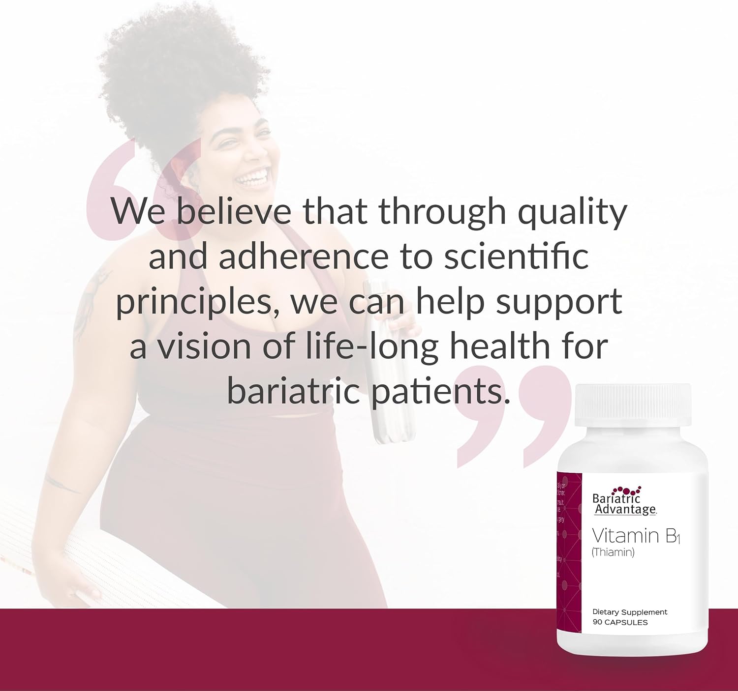 Bariatric Advantage Vitamin B1 Thiamin Mononitrate 100mg - Easy Digestion - Energy Support - 90 Count