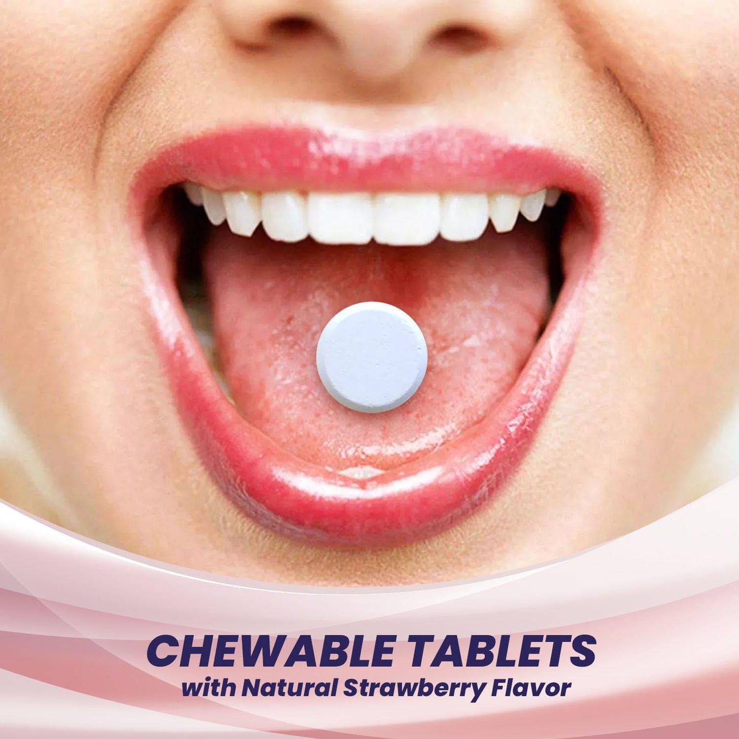 Bariatric Calcium Citrate Chewable Tablets for Surgery Patients - 600mg with Magnesium, Vitamin D3, Strawberry Flavor - 4 Months Supply