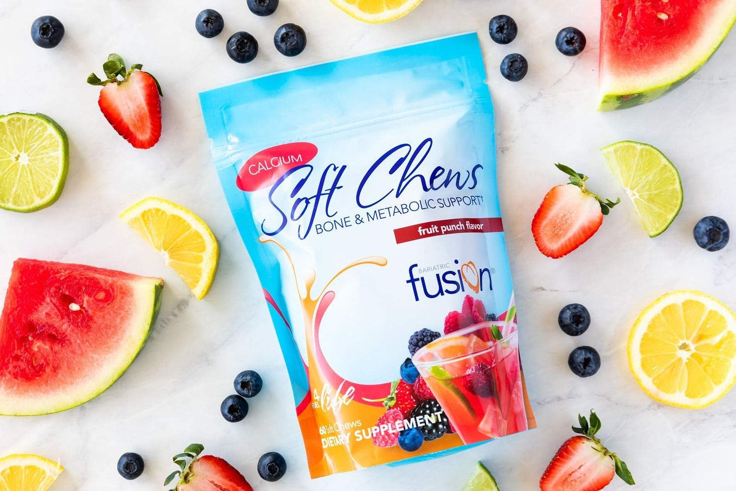 Bariatric Fusion One Daily Multivitamin with Iron & Fruit Punch Calcium Soft Chew - 30 Count