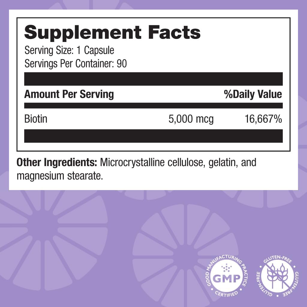 Bariatric Supplements: Celebrate Biotin 5,000 mcg - 90 Capsules for Healthy Living