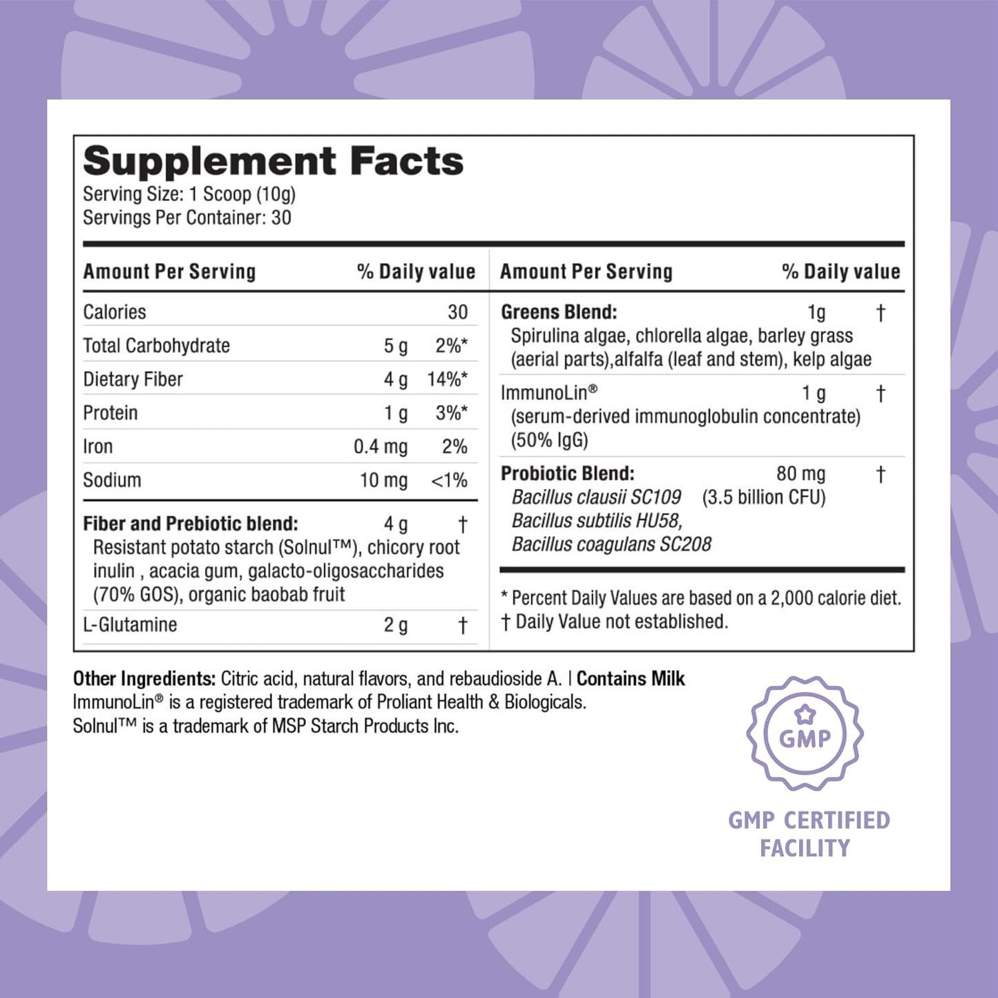 Bariatric Supplements Gut Support Powder - L-Glutamine, Probiotics, Prebiotics, Greens - Digestive Health, Immune Boost - Strawberry Lemonade, 30 Servings