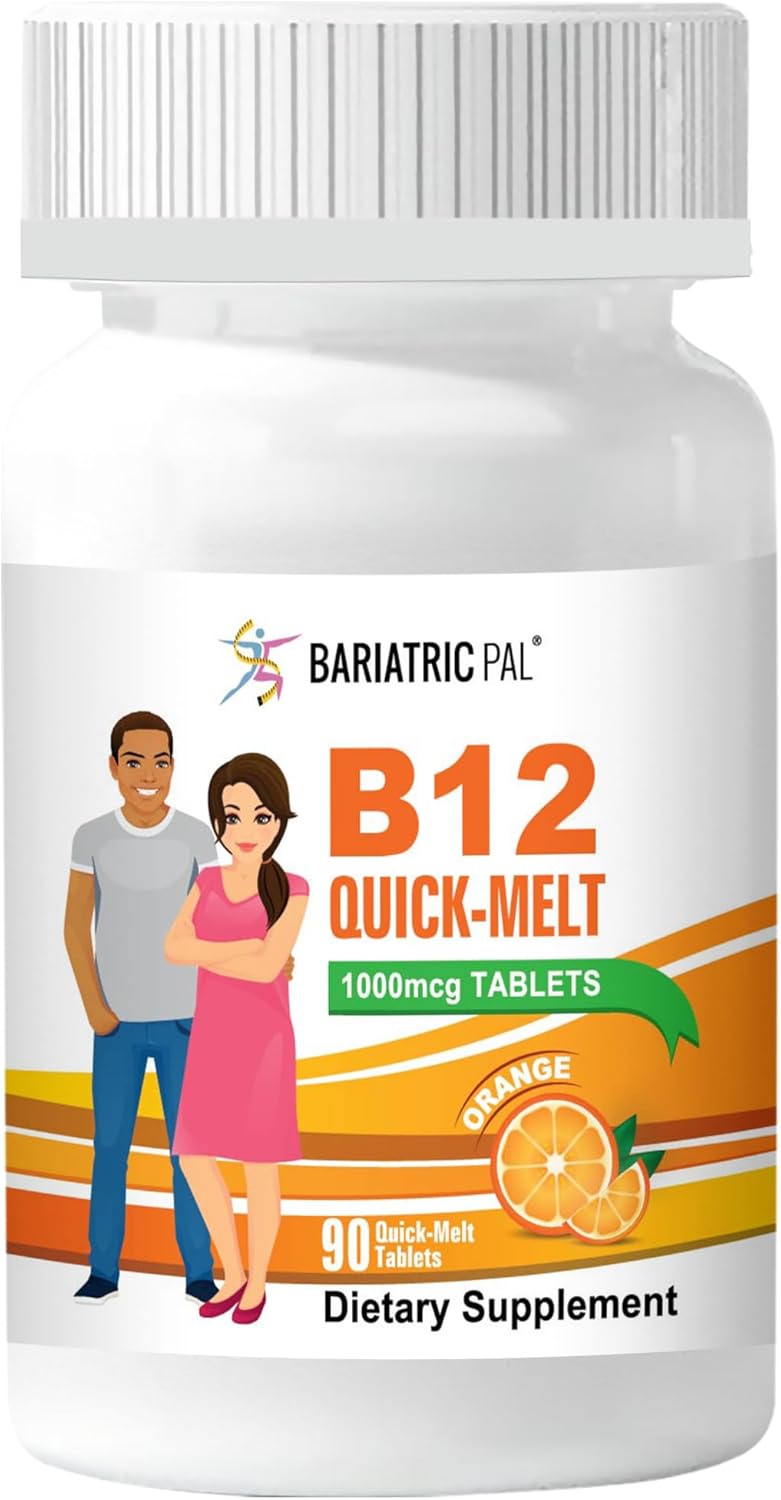 BariatricPal Orange 1,000mcg B12 Sugar-Free Quick Melts - 90 Count