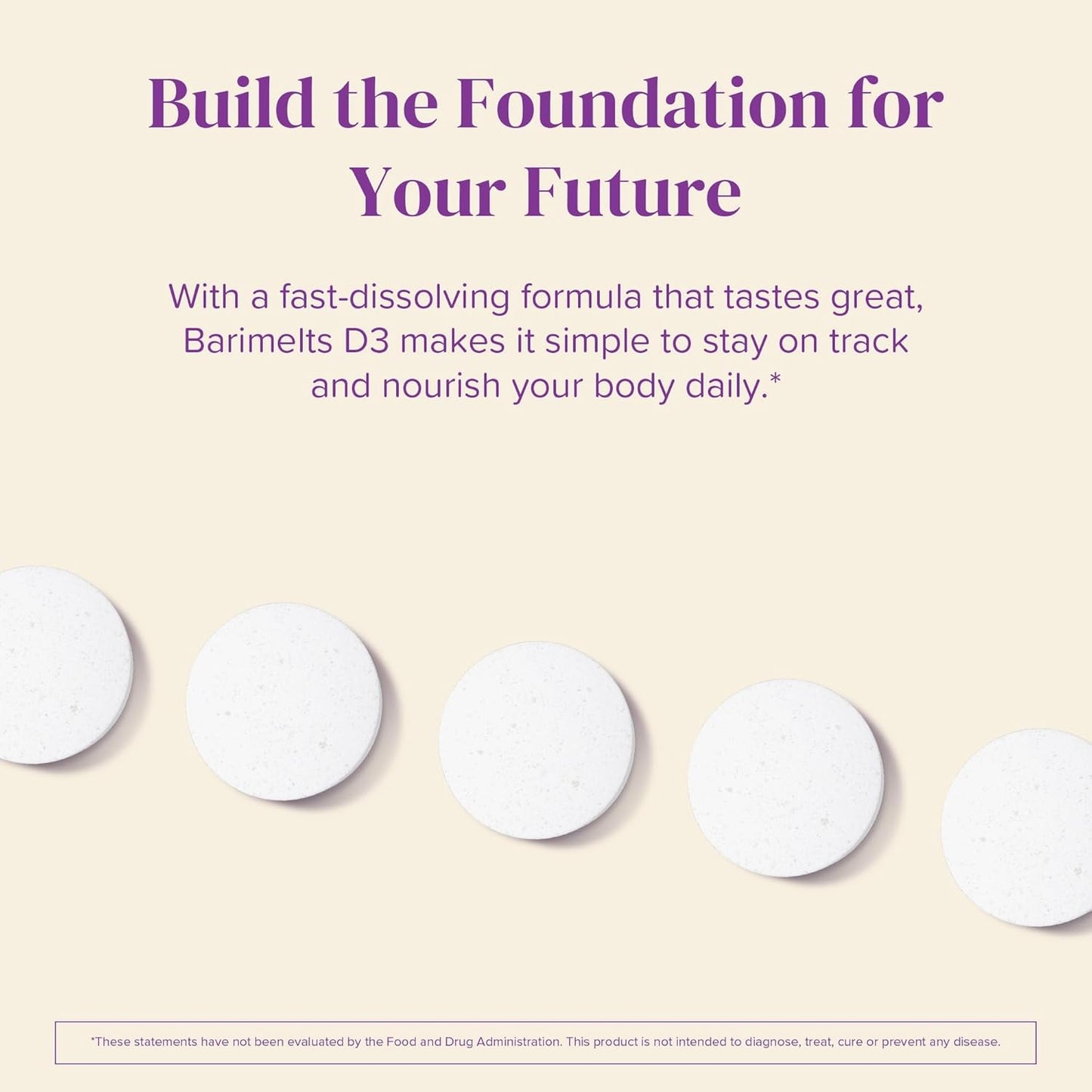 BariMelts Vitamin D3 5000 IU - 90 Fast-Dissolving Tablets (3-Month Supply) - Natural Apple Flavor Bariatric Vitamins for Women
