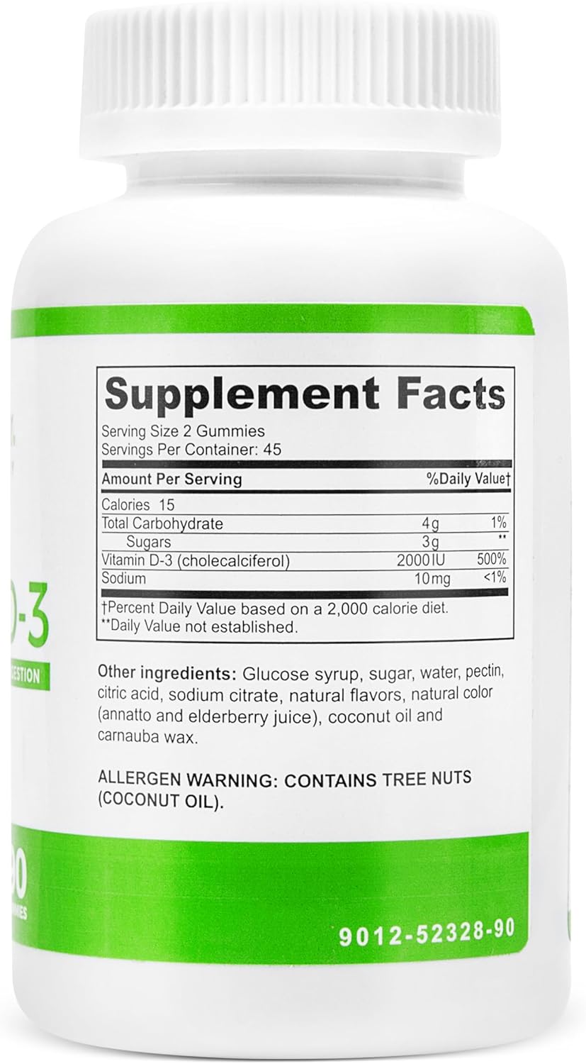 BariSlim Bariatric Vitamin D-3 Gummies - 90 Fruit Chews for Post Weight Loss Surgery Patients - Easy to Digest Fruit Flavors - BoostGo Australia