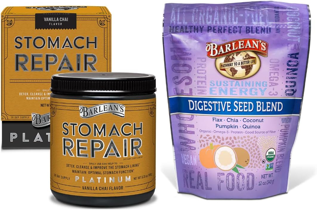 Barlean's Stomach Repair and Digestive Seed Blend - Healthy Digestion Bundle