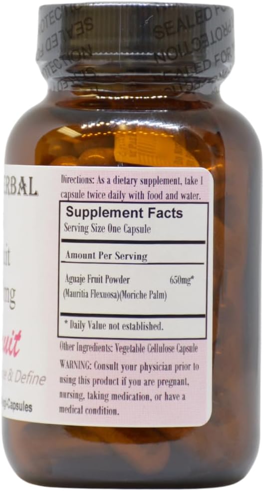 Barlowe's Herbal Elixirs Aguaje Capsules - Natural Curves Enhancer for Breast & Butt Enhancement