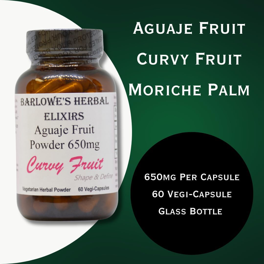 Barlowe's Herbal Elixirs Aguaje Capsules - Natural Curves Enhancer for Breast & Butt Enhancement