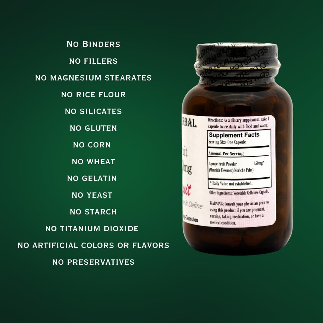 Barlowe's Herbal Elixirs Aguaje Capsules - Natural Curves Enhancer for Breast & Butt Enhancement