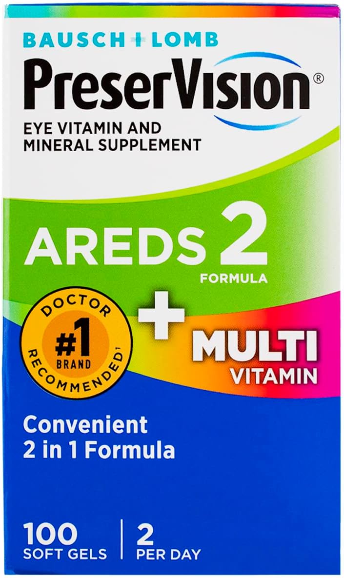 Bausch + Lomb PreserVision Eye Vitamin Mineral Soft Gels - Pack of 200