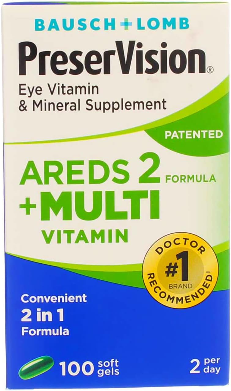 Bausch + Lomb PreserVision Eye Vitamin Mineral Soft Gels - Pack of 200
