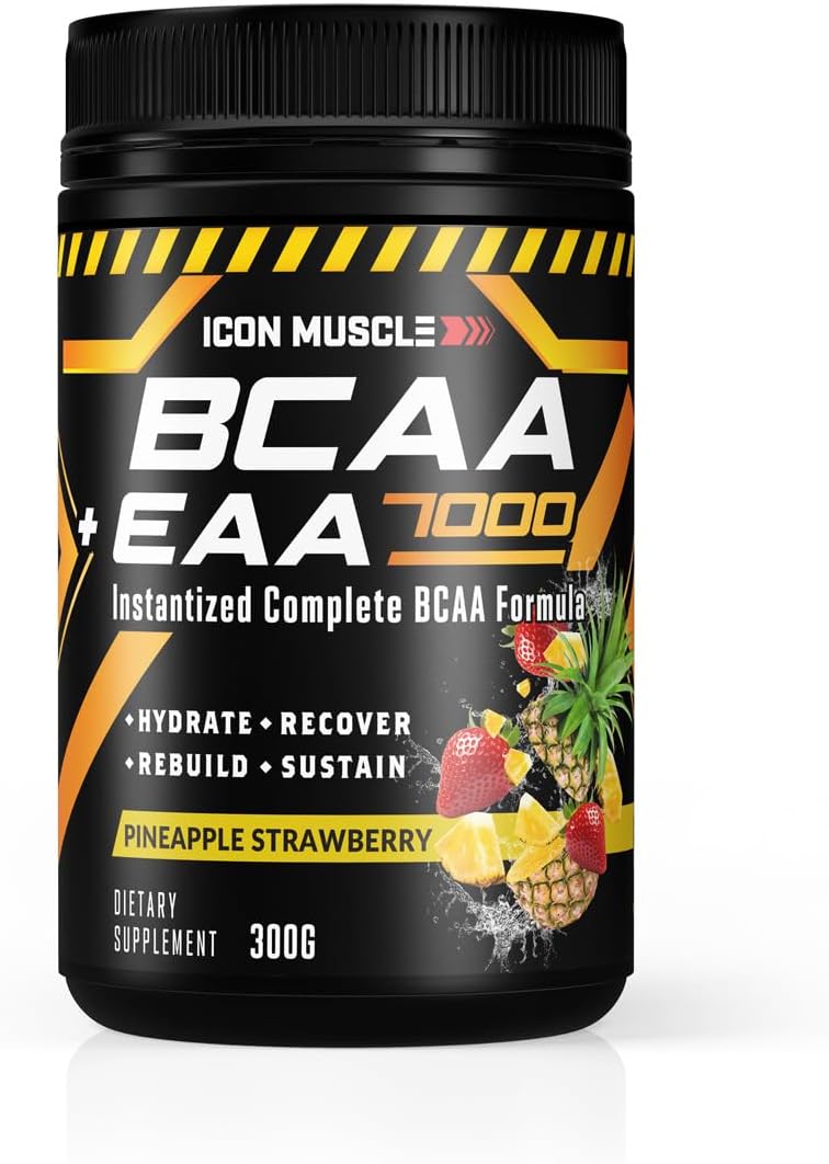 BCAA + EAA Supplement Powder for Muscle Recovery, Strength, and Hydration - 30 Servings for Men and Women