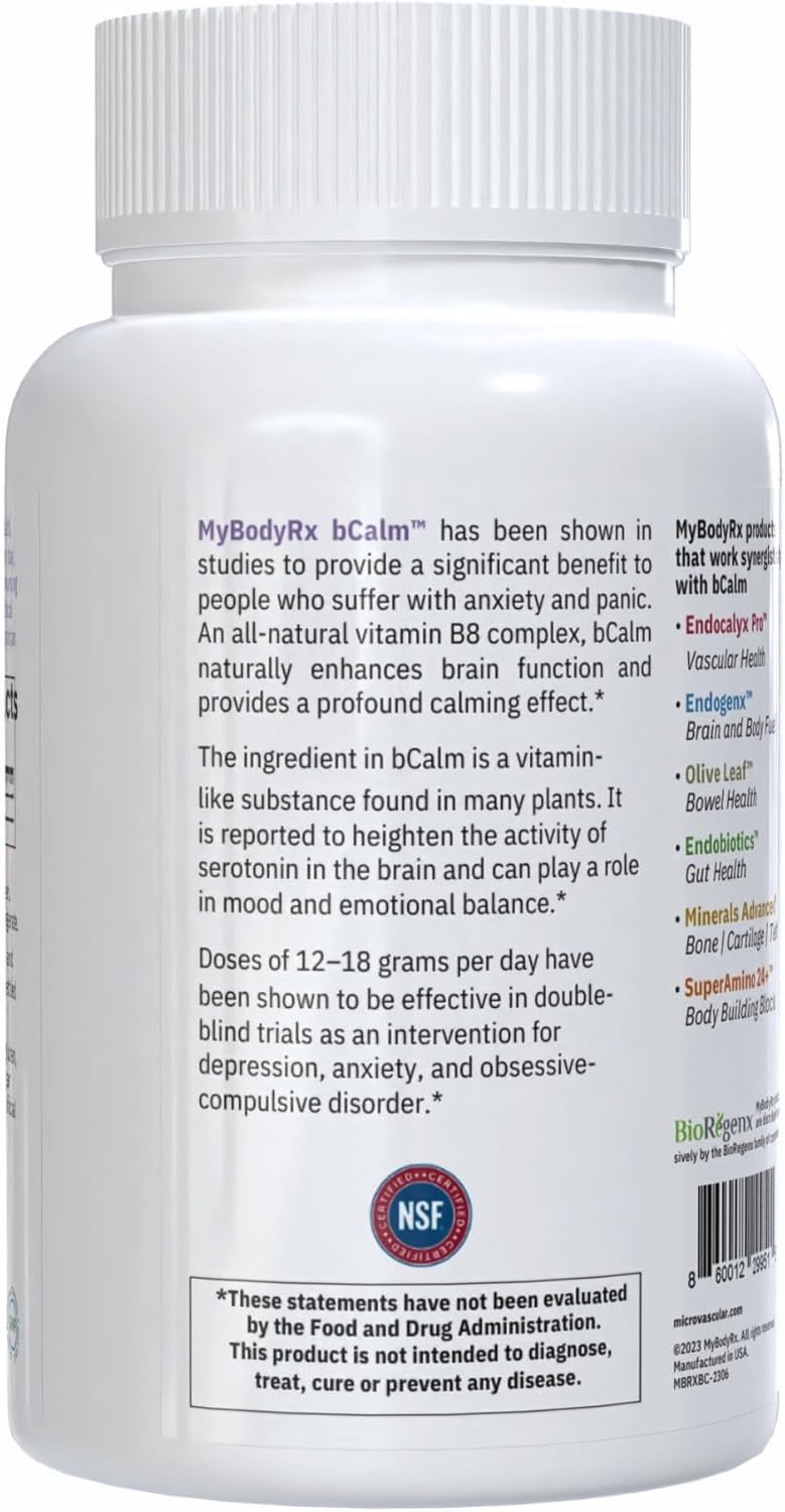 bCalm Vitamin B8 Inositol Supplements by MYBODYRX - Natural Stress Relief and Mood Support