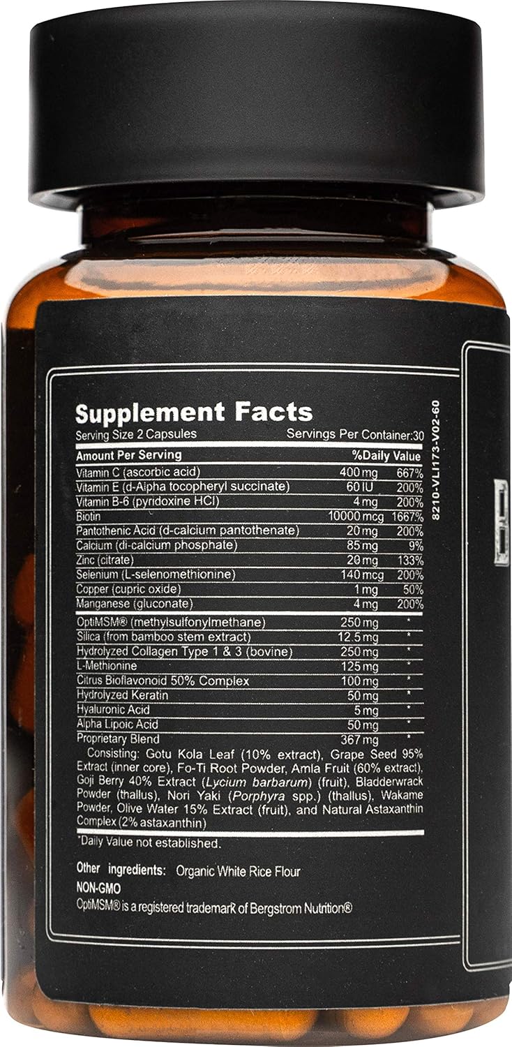 Beard Boost Hair Growth Multivitamins with Biotin 10,000mcg, Vitamins C, E, and Zinc | USA Made - 90-Day Supply for Thick, Strong Beards
