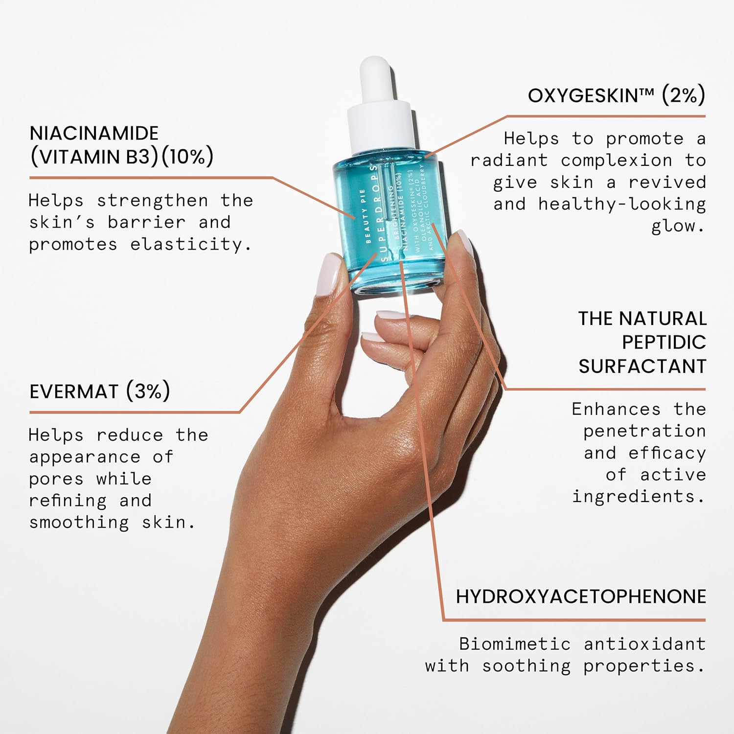 Beauty Pie Superdrops Niacinamide (10%) - Brightening Serum for Pore Refining & Skin Barrier Support