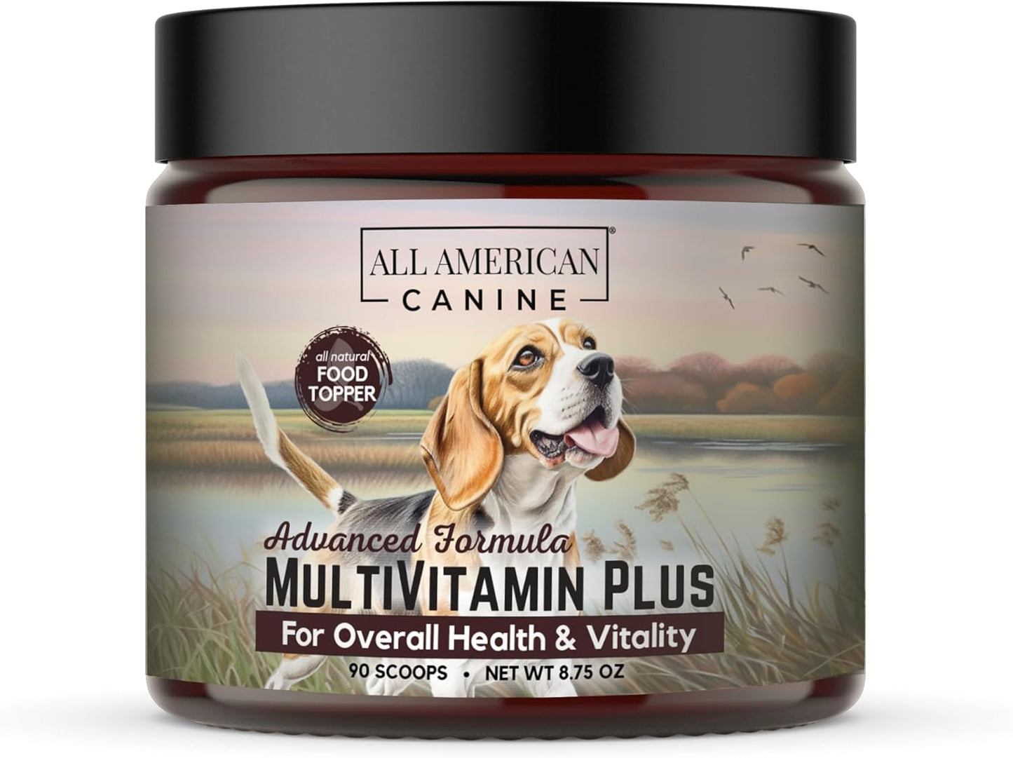 Beef Flavored Canine Multivitamin Powder with Glucosamine, Chondroitin, Probiotics, and Digestive Enzymes - 90 Servings for Joint, Immune, Skin & Coat Health