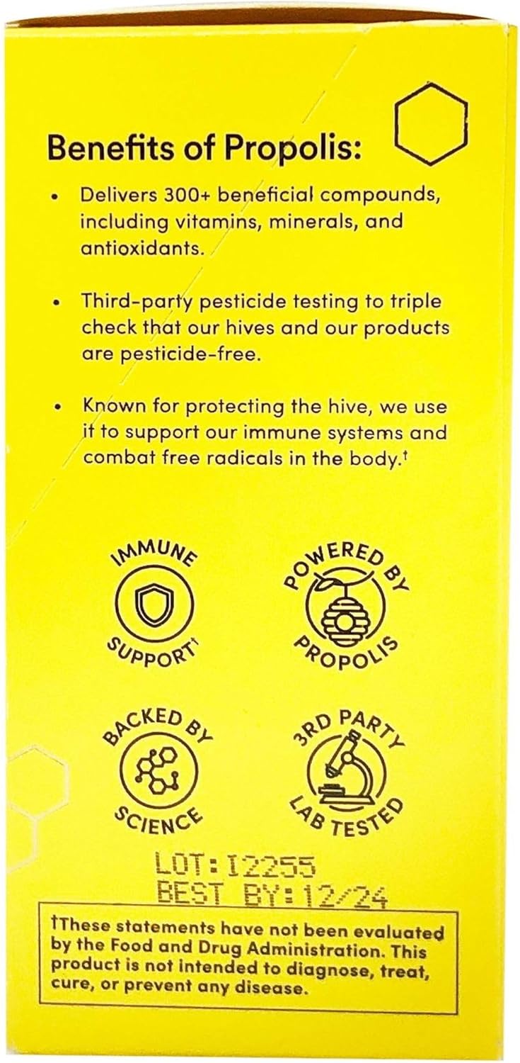 BEEKEEPERS NATURALS Liposomal Propolis with Vitamin C - 12 Count, 0.27 Fluid Ounces