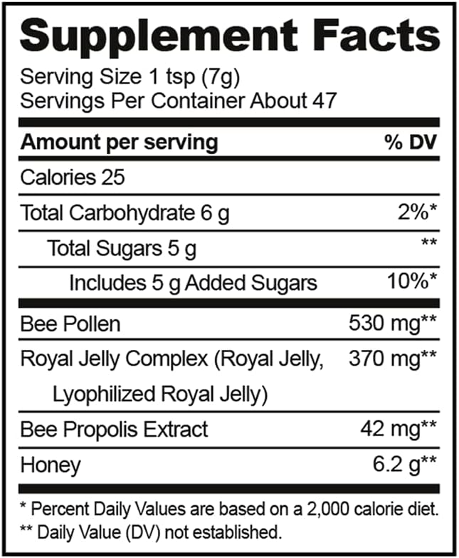 Beekeeper's Naturals Superfood Honey - Energy Boost, Immune Support, Mental Clarity - Bee Pollen, Royal Jelly, Propolis - 11.6 oz - BoostGo Australia