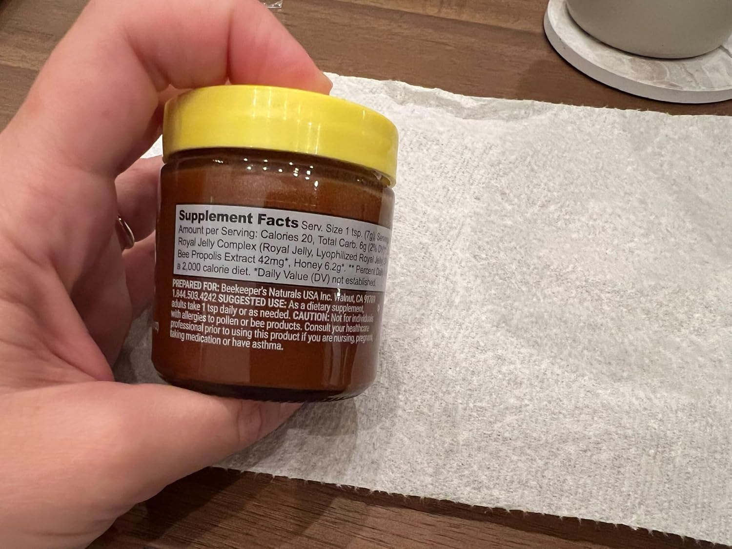 Beekeeper's Naturals Superfood Honey with Bee Pollen, Royal Jelly, Propolis - Boost Energy, Immunity, Mental Focus, Performance - 4.4 oz