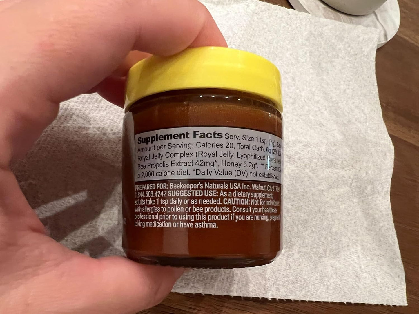 Beekeeper's Naturals Superfood Honey with Bee Pollen, Royal Jelly, Propolis - Boost Energy, Immunity, Mental Focus, Performance - 4.4 oz