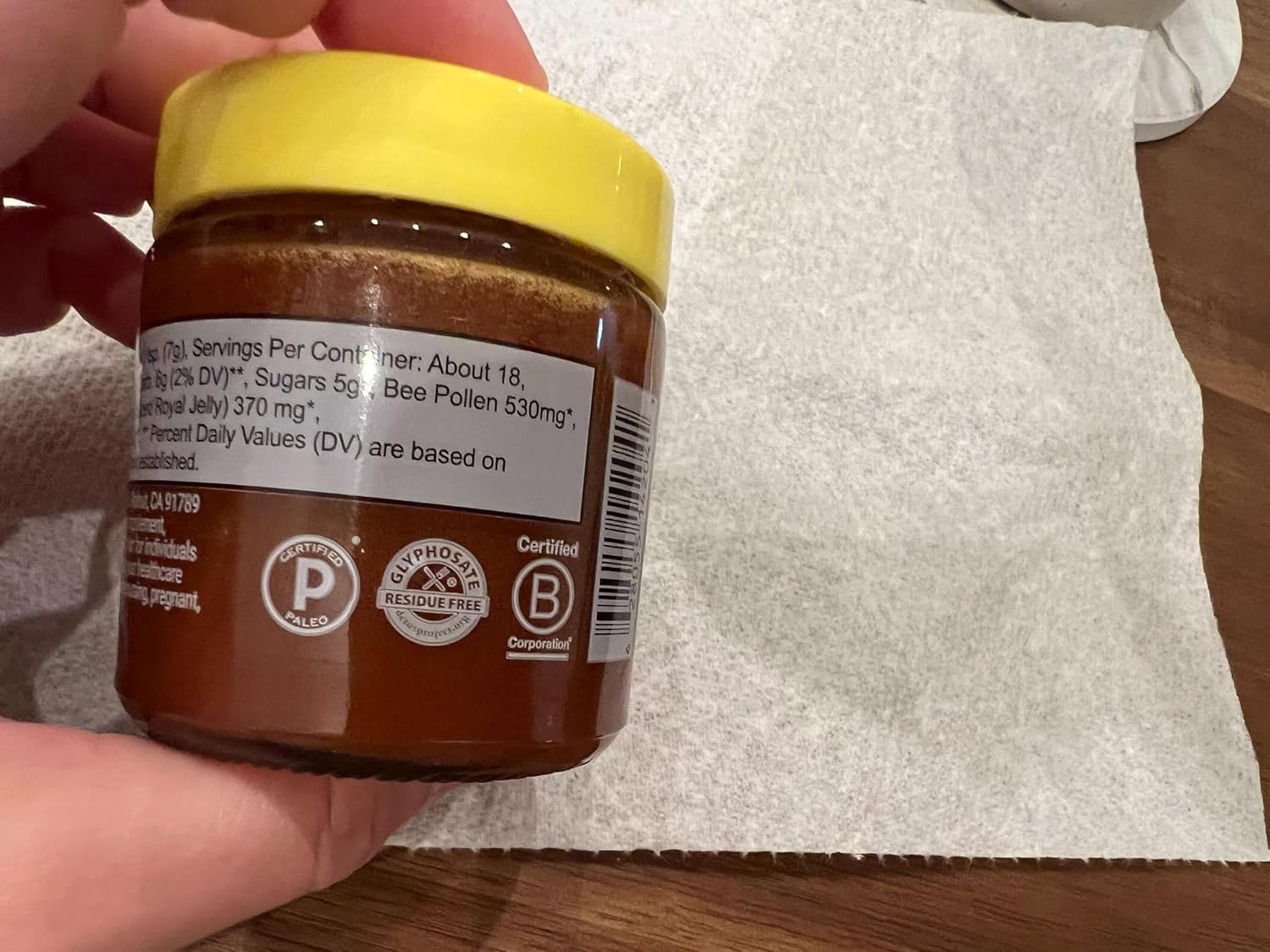 Beekeeper's Naturals Superfood Honey with Bee Pollen, Royal Jelly, Propolis - Boost Energy, Immunity, Mental Focus, Performance - 4.4 oz