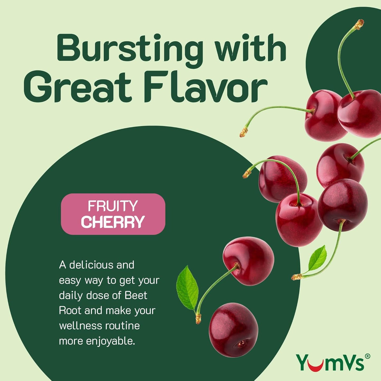 Beet Root Gummies with Tart Cherry Extract - Berry Flavor for Blood Circulation and Antioxidant Support - Pack of 2 - 60 Count