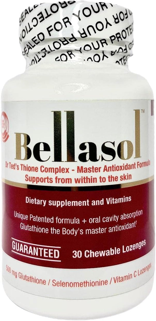 Bellasol Glutathione Lozenges with Antioxidants for Immunity, Liver Health, and Skin Brightening