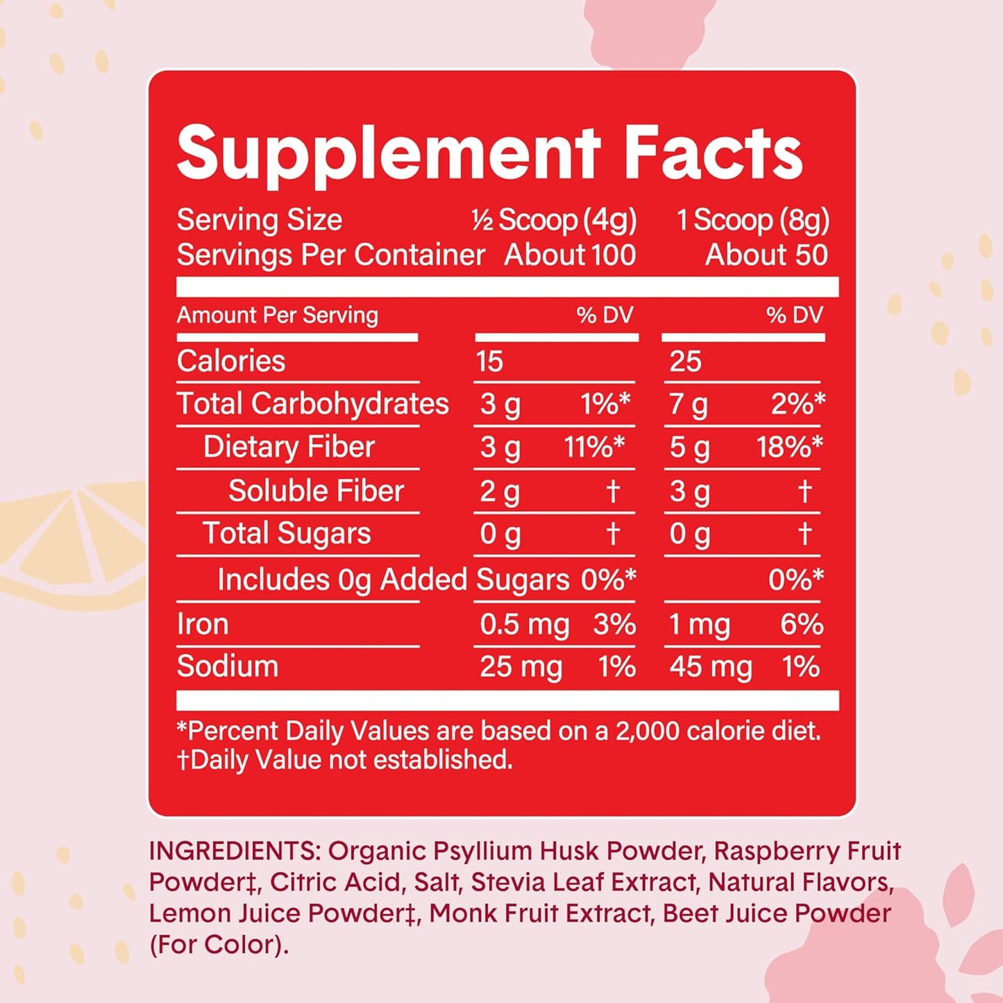 Bellway Super Fiber Powder with Raspberry Lemon Flavor and Added Greens - Boost Digestion and Overall Health
